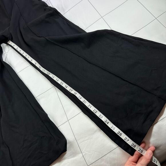 Quince Pants Women Medium Black Ponte Knit Super Wide Leg Ultra Stretch Side Zip - Picture 11 of 13